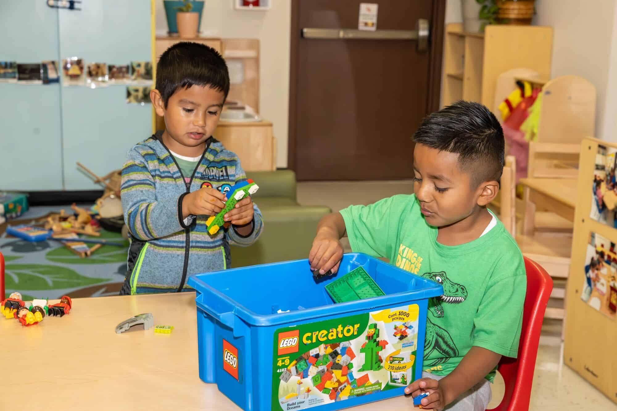 Children building with Lego at RCCDP