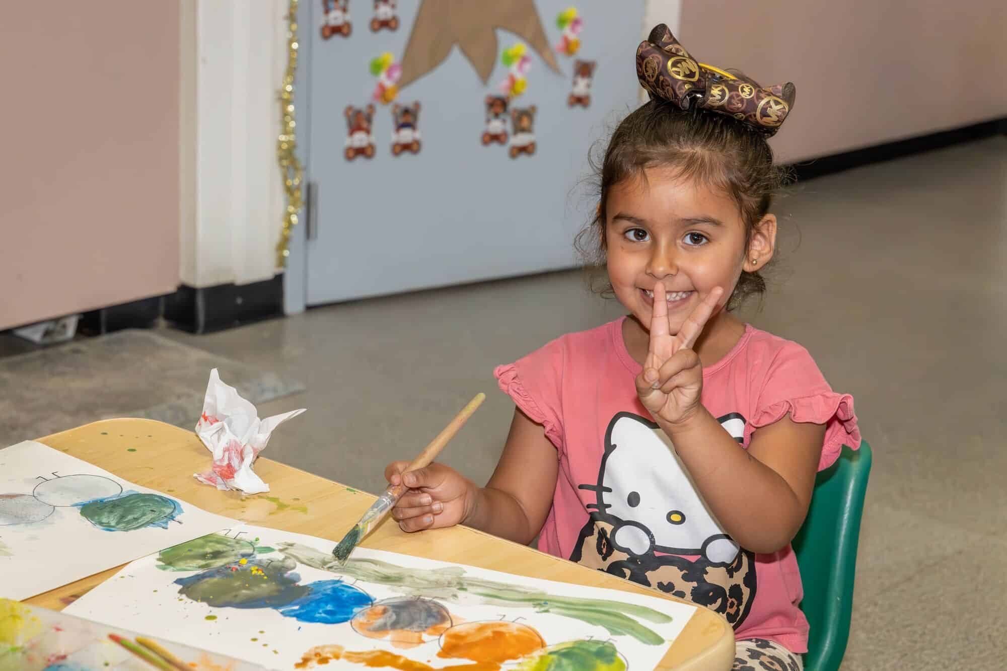 Child painting at RCCDP